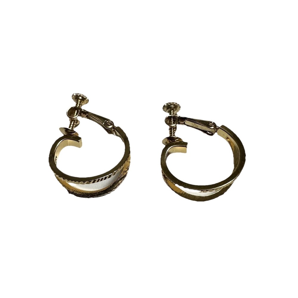 Vintage Napier Earrings Screwback Gold Tone